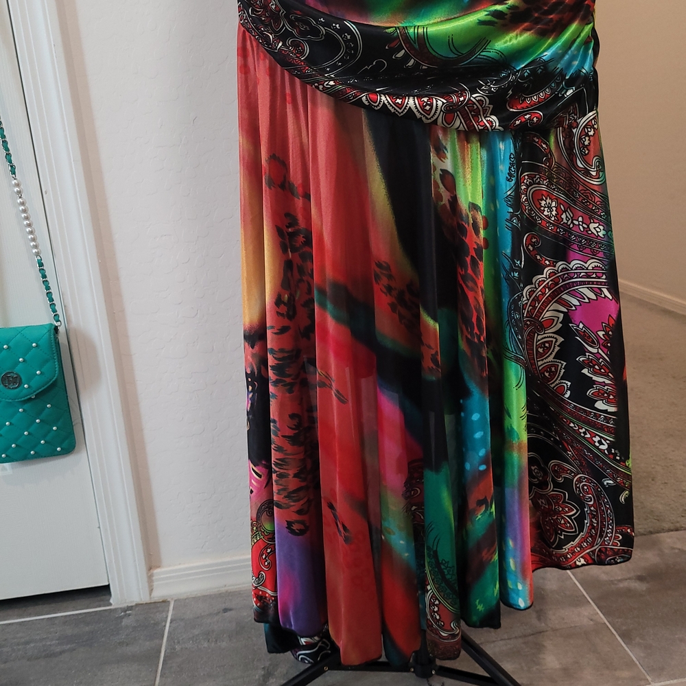 Symphony Multicolor One-Shoulder Dress Asymmetrical - Picture 3 of 5